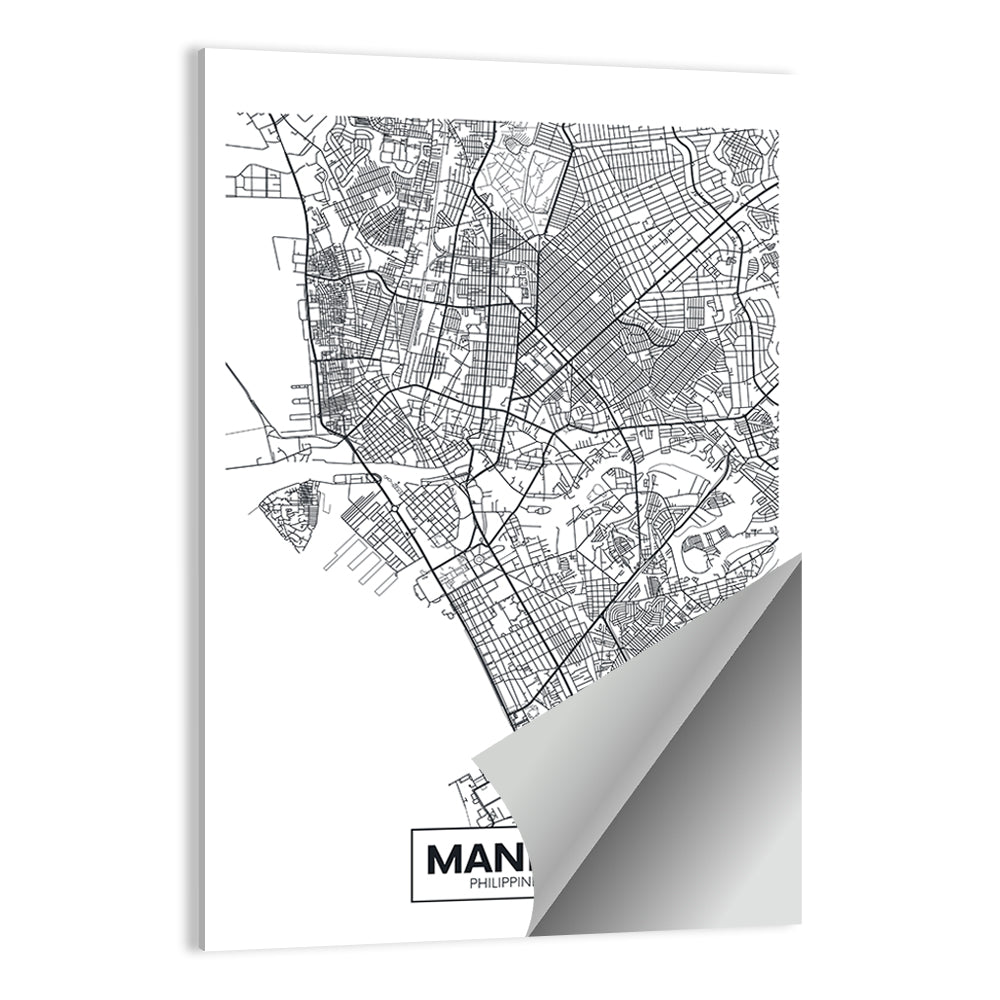 Manila Minimalist City Map Wall Art