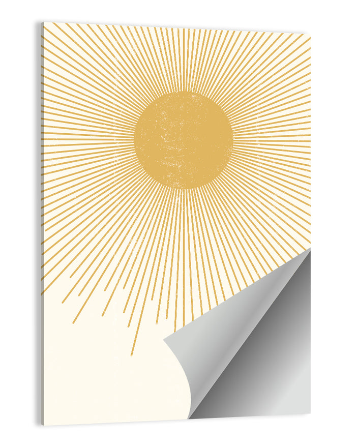 Textured Sunburst Abstract Wall Art as a poster print