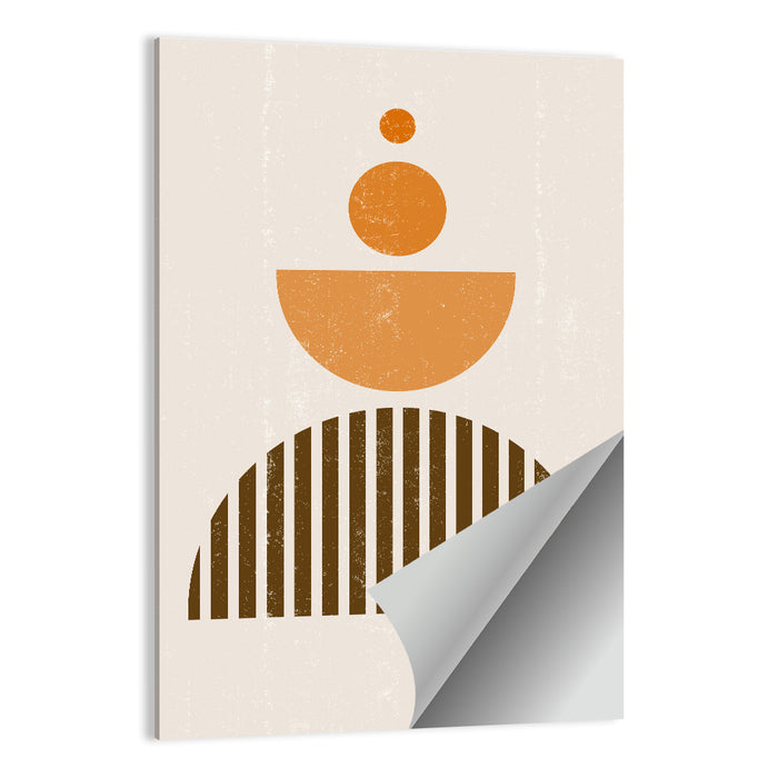 Striped Semicircle Composition Wall Art as a poster print
