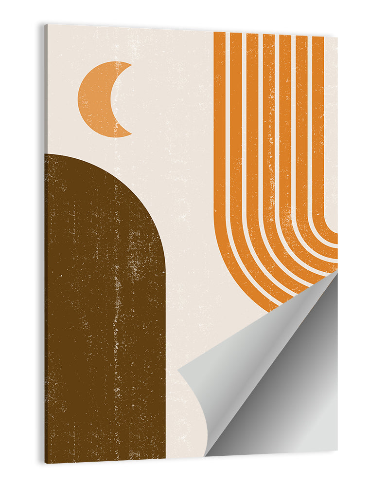 Crescent Moon Arch Abstract Wall Art