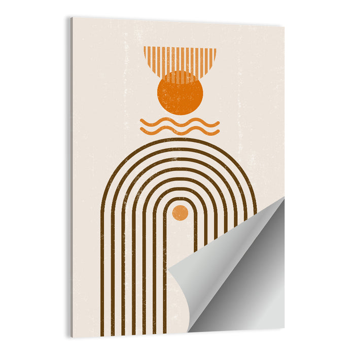 Concentric Arch Sun Wall Art as a poster print