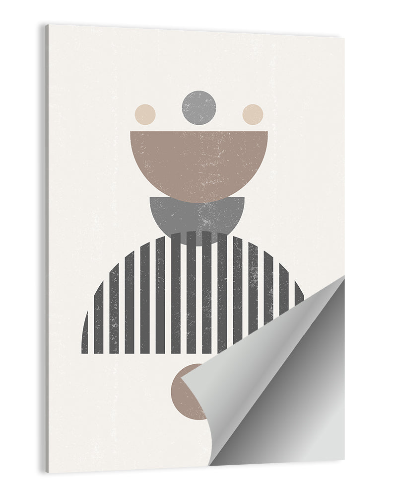 Stacked Sun and Moon Minimalist Wall Art