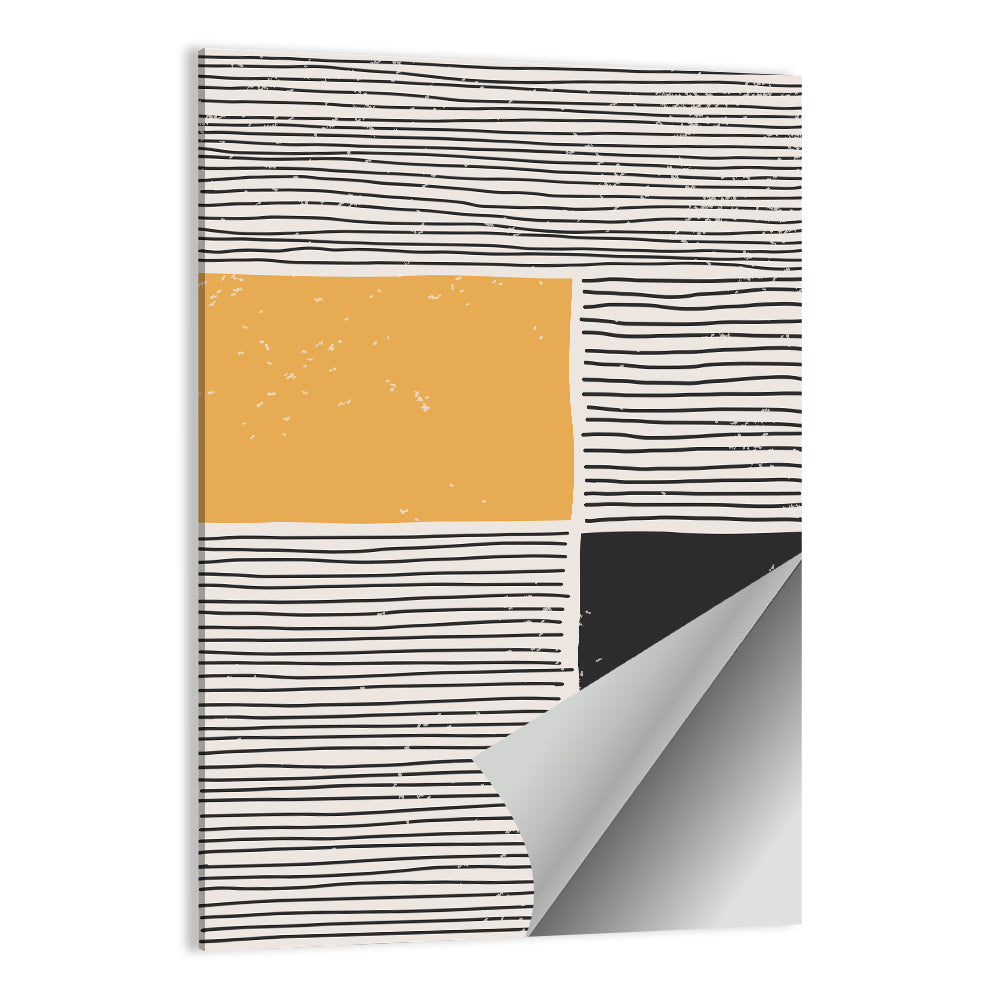 Beige and Yellow Grid Study Wall Art