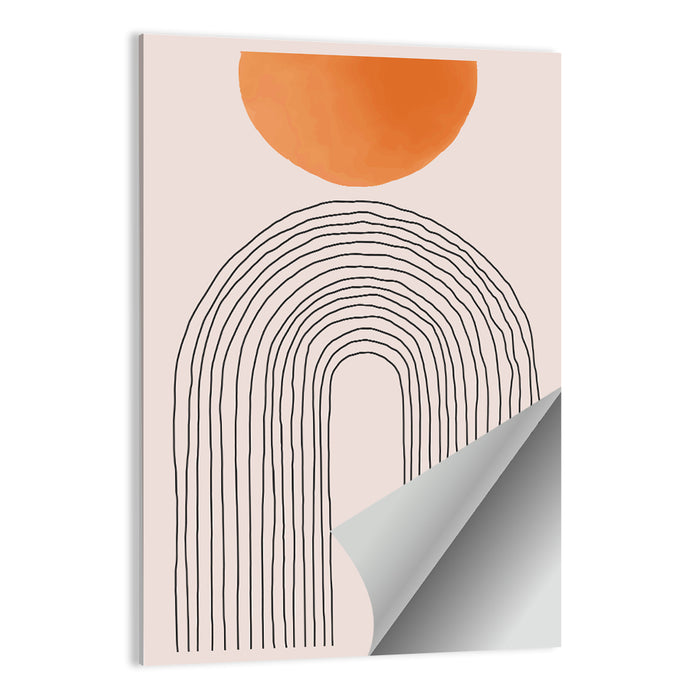 Geometric Sunset Arch Wall Art as a poster print