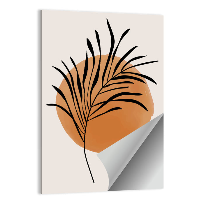 Long Palm Frond Minimalist Wall Art as a poster print