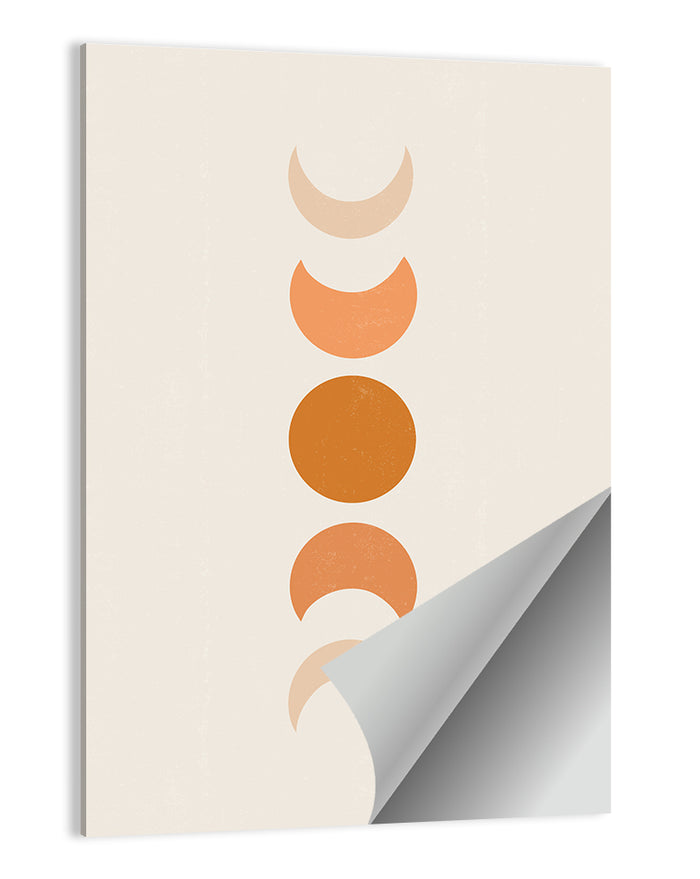 Minimalist Moon Phases Wall Art as a poster print