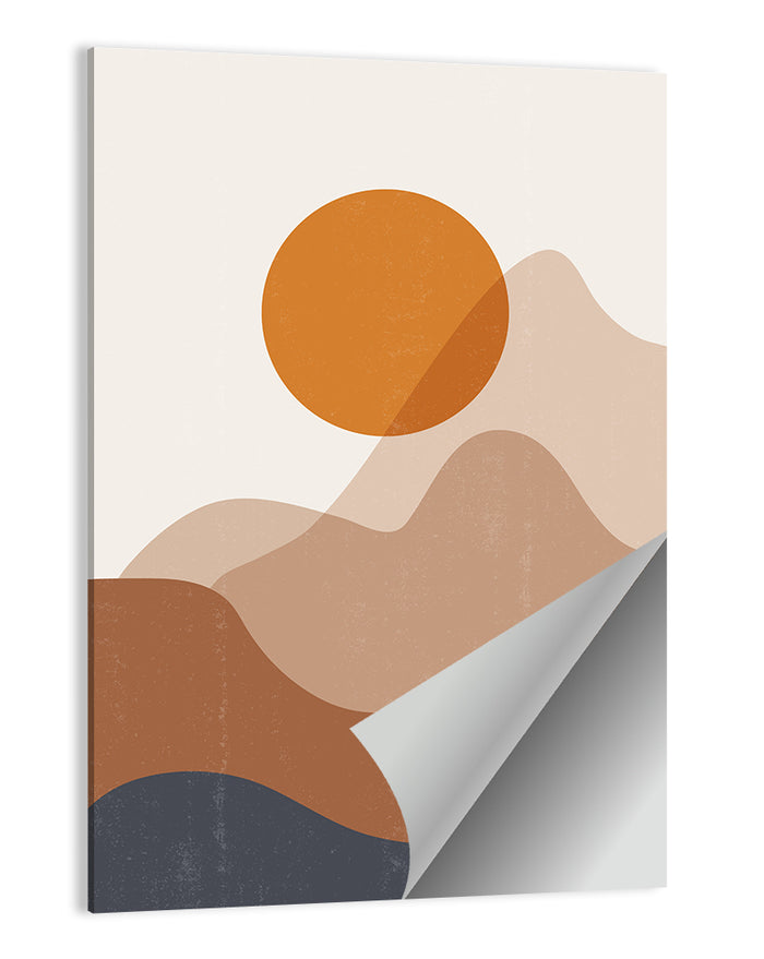 Layered Sunset Mountains Wall Art as a poster print