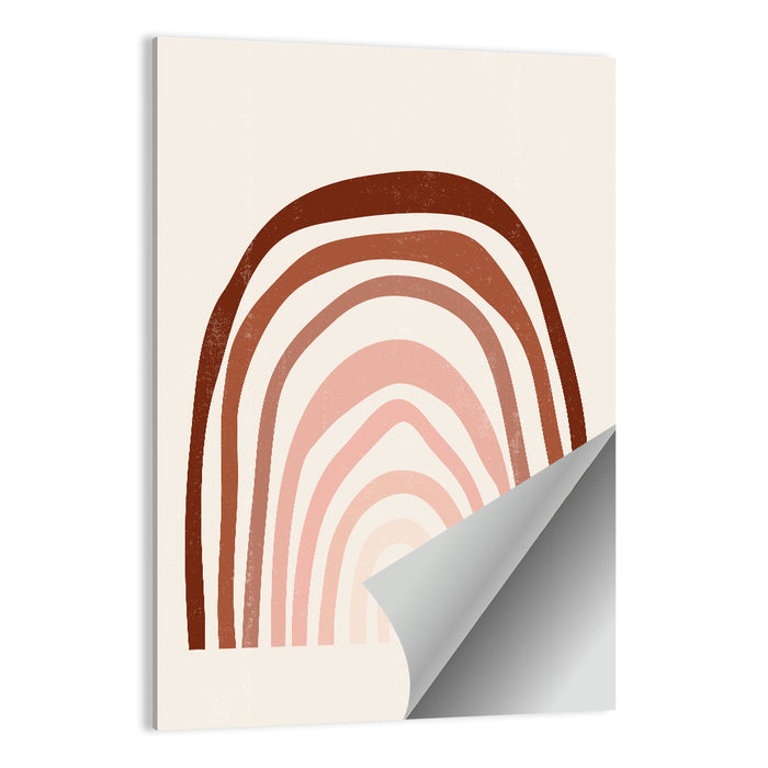 Muted Rainbow Arches Wall Art as a poster print