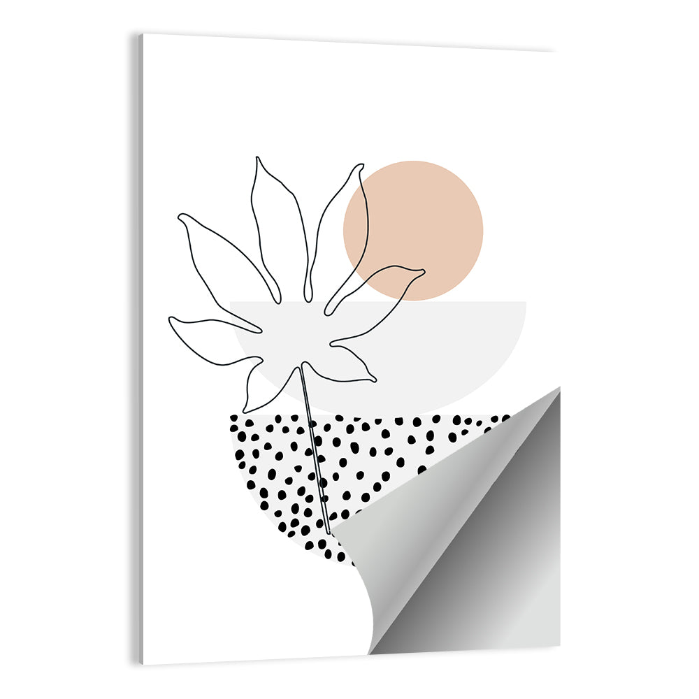 Palm Leaf with Peach Bowls Wall Art