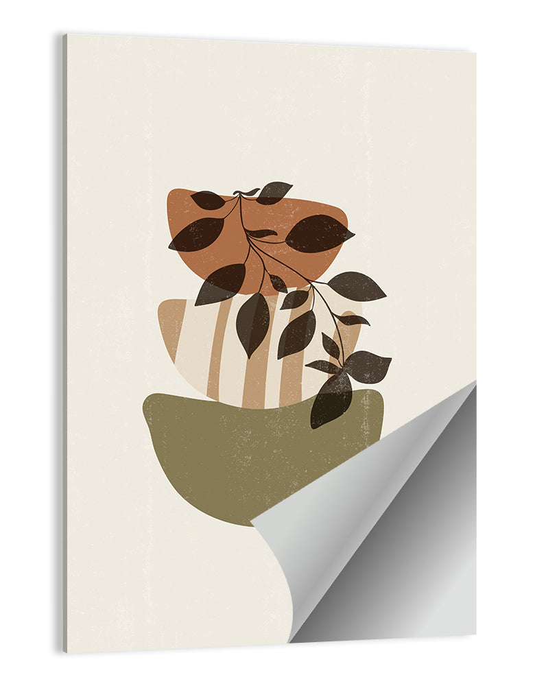 Falling Leaves Branch Minimalist Wall Art