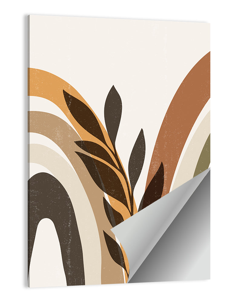 Tropical Boho Leaves Minimalist Wall Art