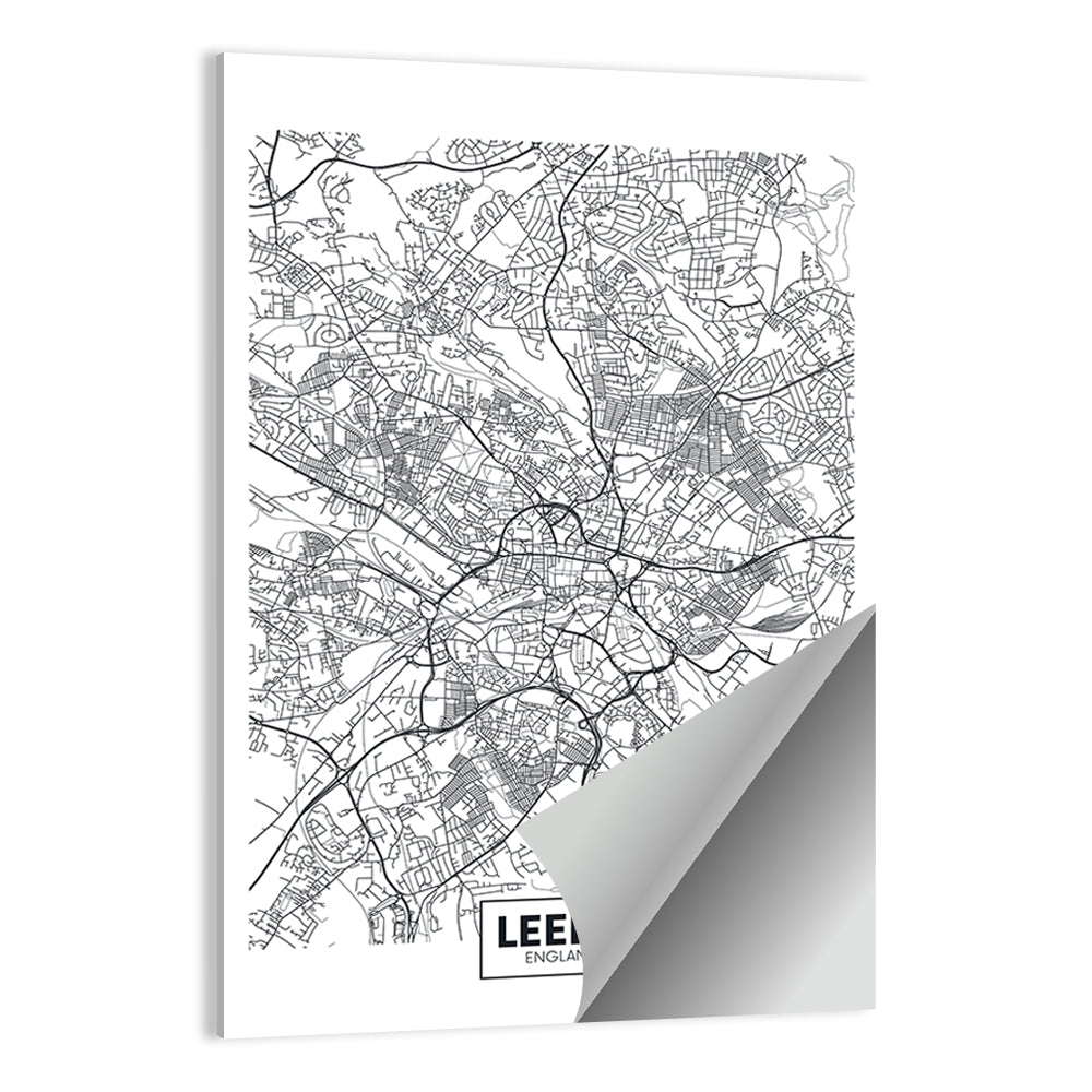 Leeds City Map Wall Art