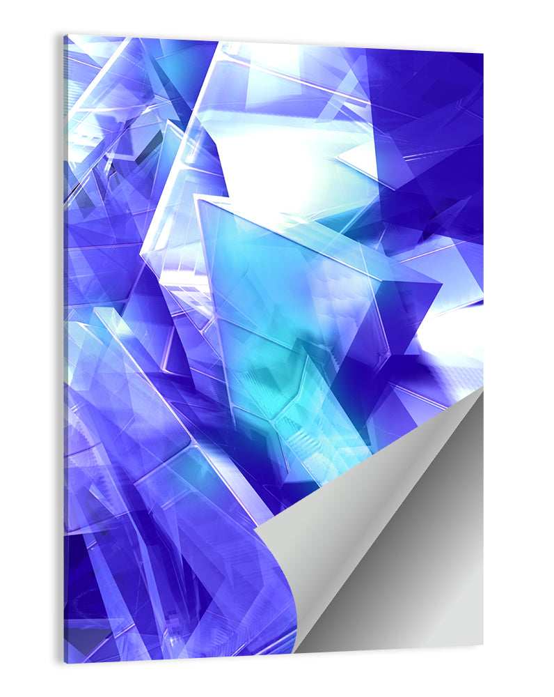 Icy Geometric Shards Wall Art