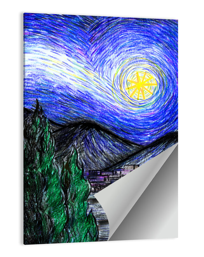 Starry Night Over Bethlehem Wall Art as a poster print