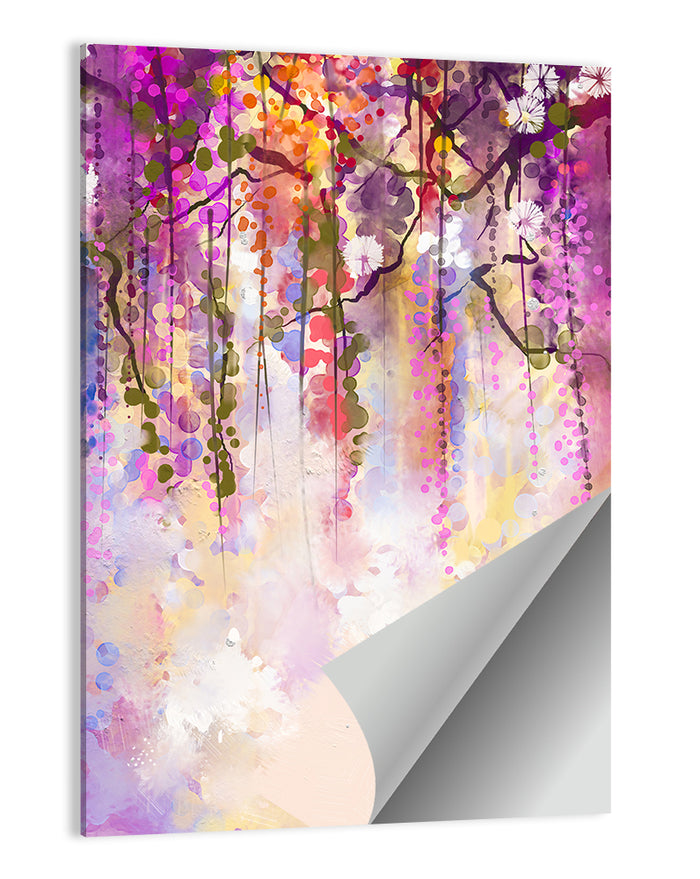 Wisteria Floral Abstraction Wall Art as a poster print