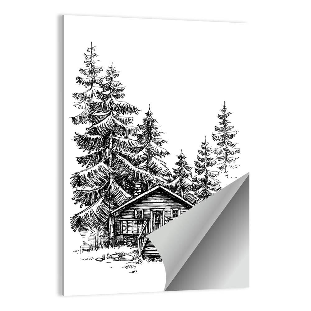 Wooden Cabin Wall Art