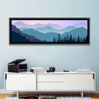 Purple Dawn Mountain Range Wall Art
