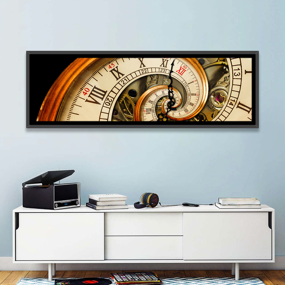 Antique Spiral Clock Face Wall Art