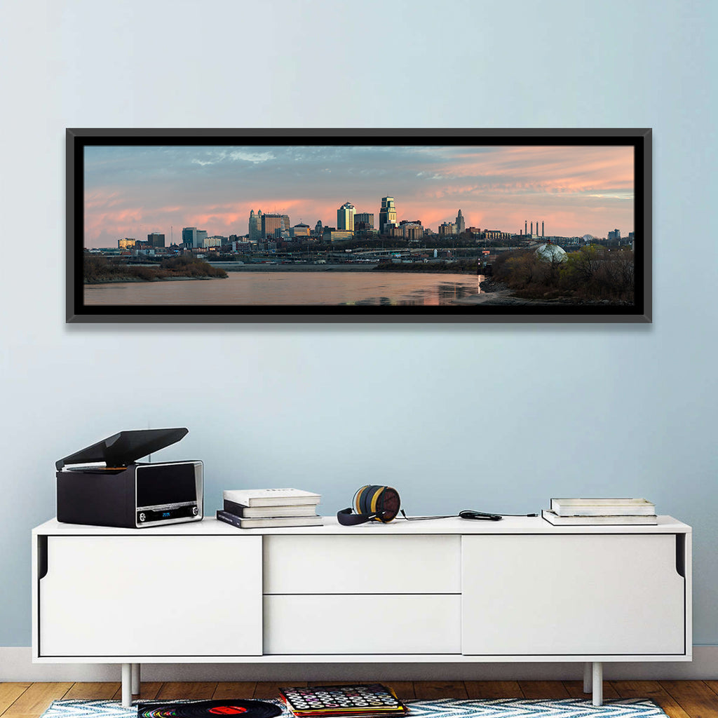 Kansas City Sunset Skyline Wall Art