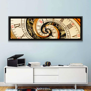 Retro Spiral Clock Wall Art
