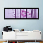 Magenta Tree in Foggy Forest Wall Art