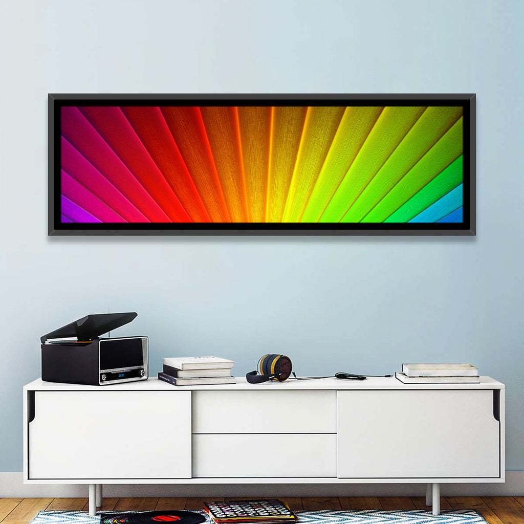 Geometric Rainbow Rays Wall Art