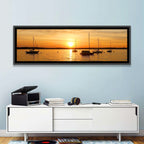 Lake Mendota Golden Sailboats Wall Art
