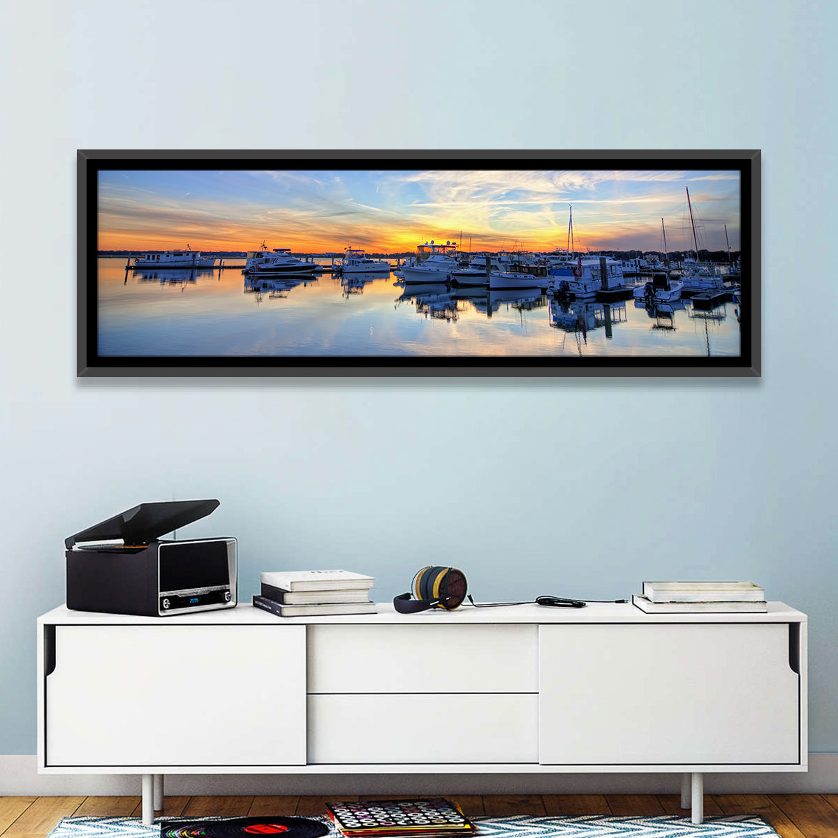 Marina Port Boats Wall Art