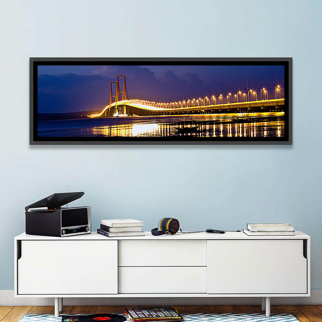 Suramadu Bridge at Dusk Wall Art