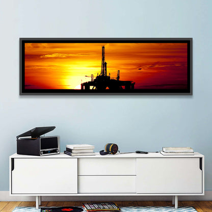 Oil Rig Sunset Wall Art