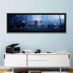 Alien Robot in Ruined City Wall Art