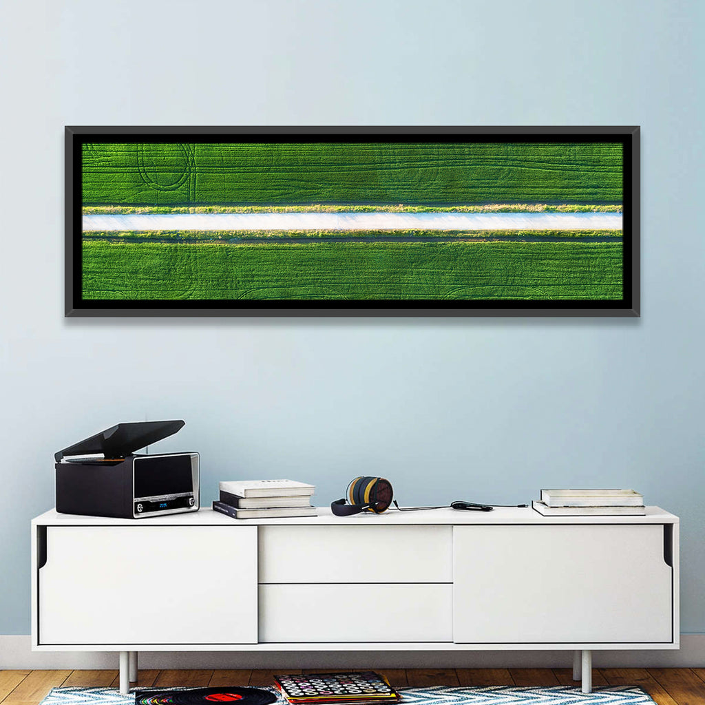 Aerial Irrigation Canal View Wall Art