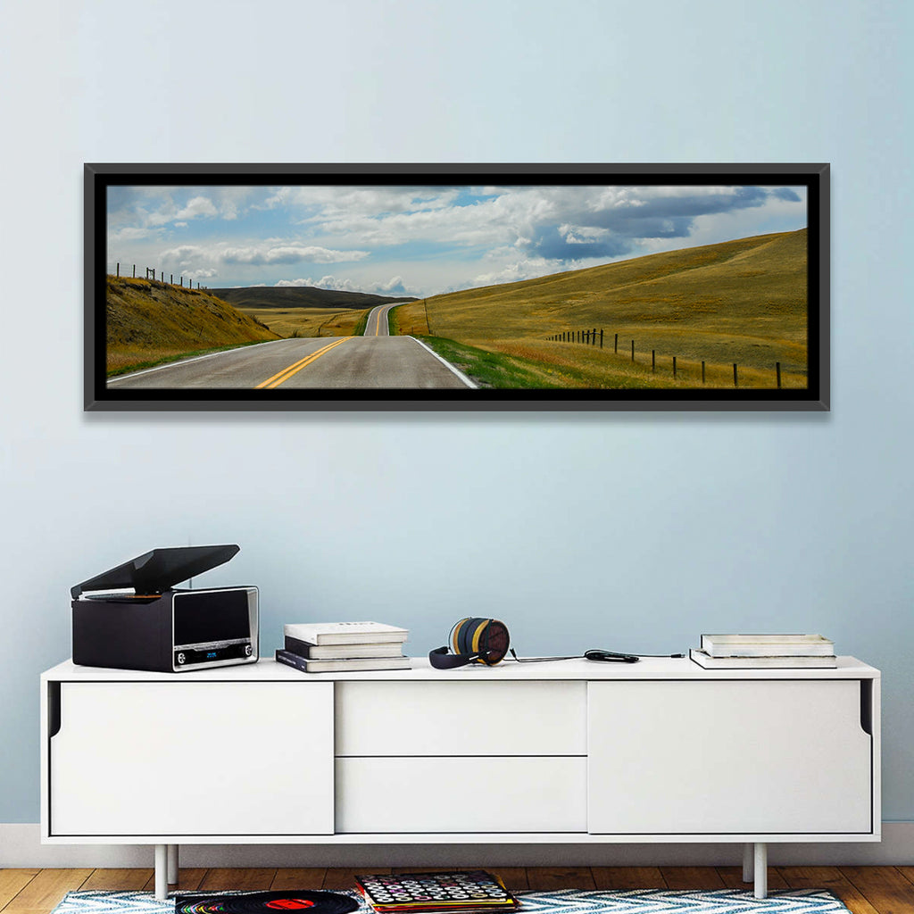 Montana Road Through Golden Hills Wall Art