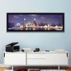 Shanghai Night Skyline Wall Art