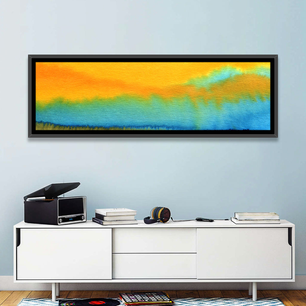 Sunset Horizon Watercolor Wall Art