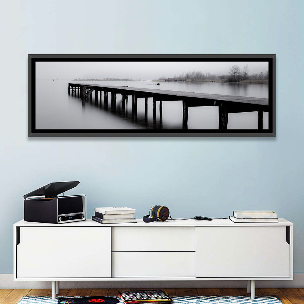 Misty Lake Jetty Wall Art