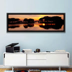 Tranquility Bridge at Sunset Wall Art