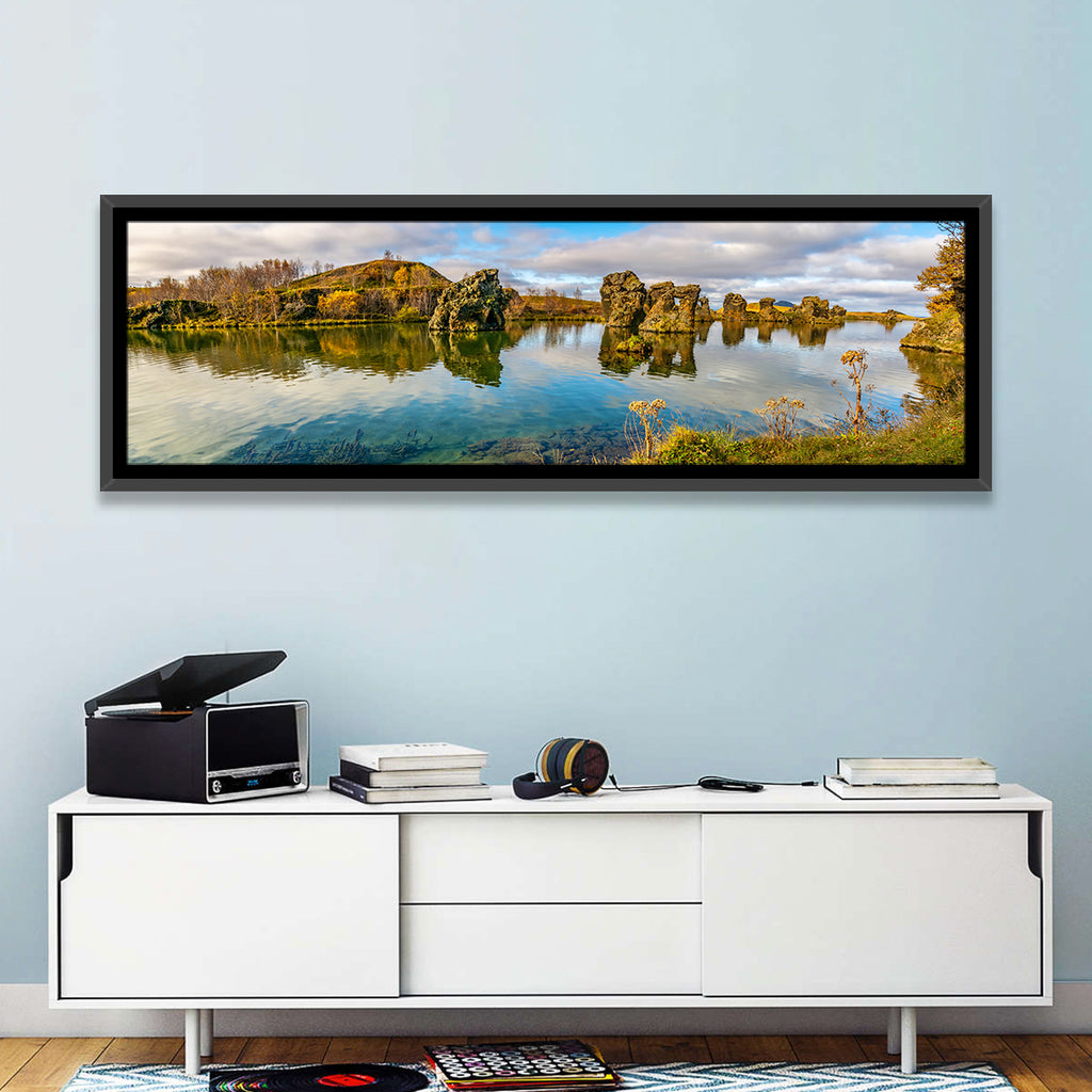 Myvatn Volcanic Rock Reflections Wall Art