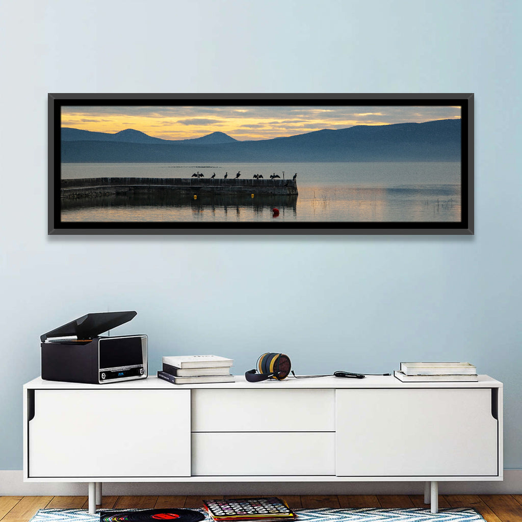 Lake Vrana Pier at Sunset Wall Art