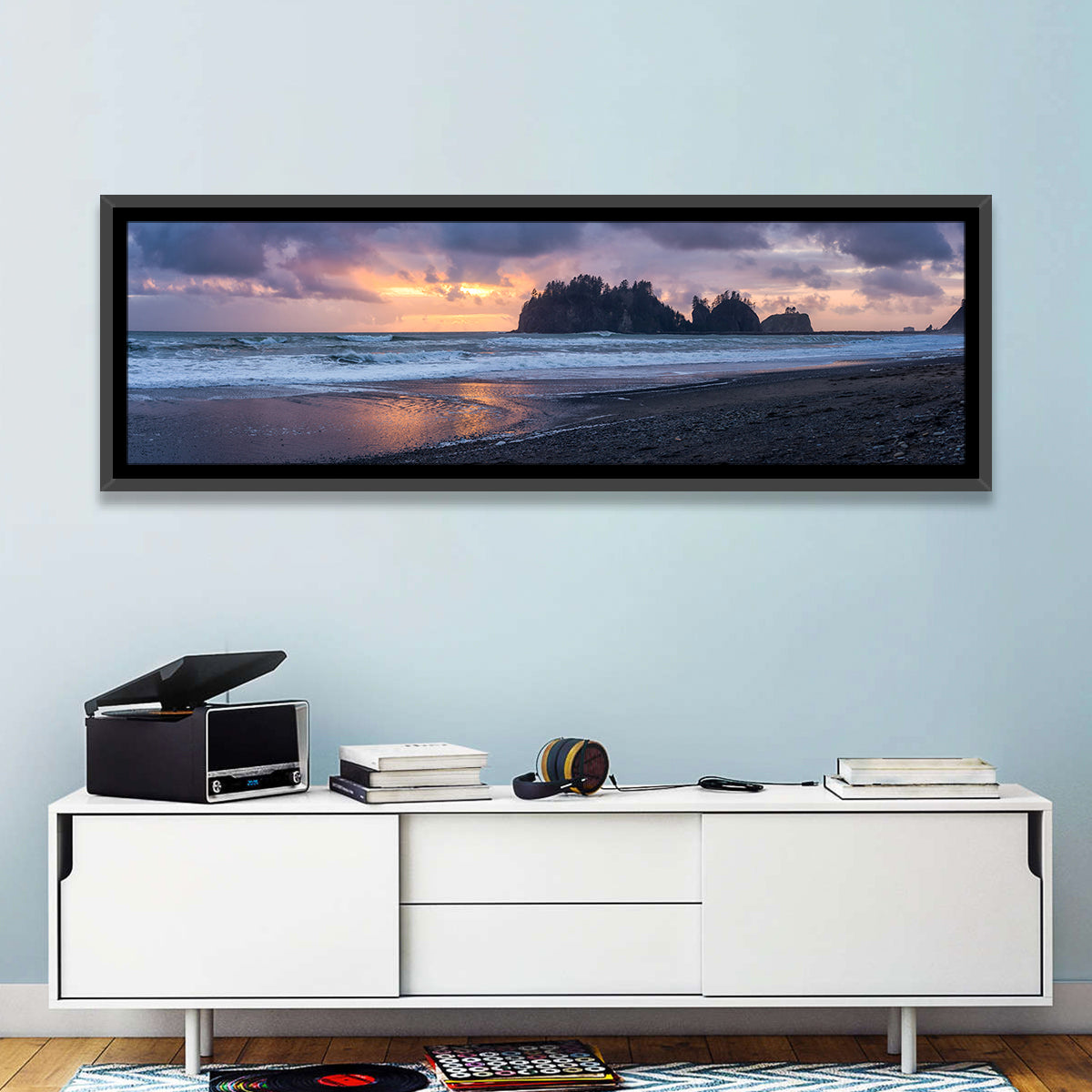 Rialto Beach Sea Stacks at Sunset Wall Art