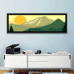 Sunset Over Green Mountains Wall Art