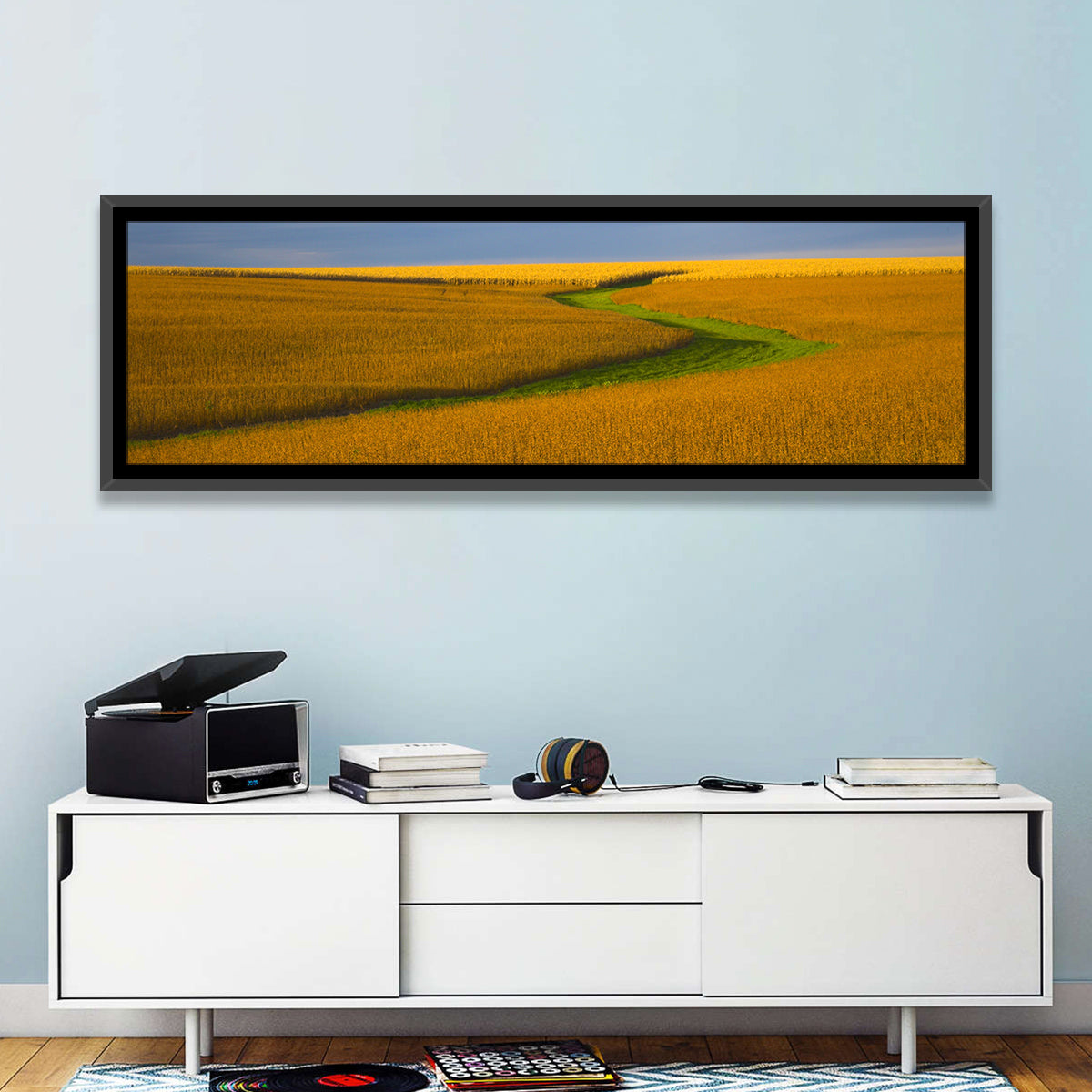 Golden Hour Soybean Field Wall Art