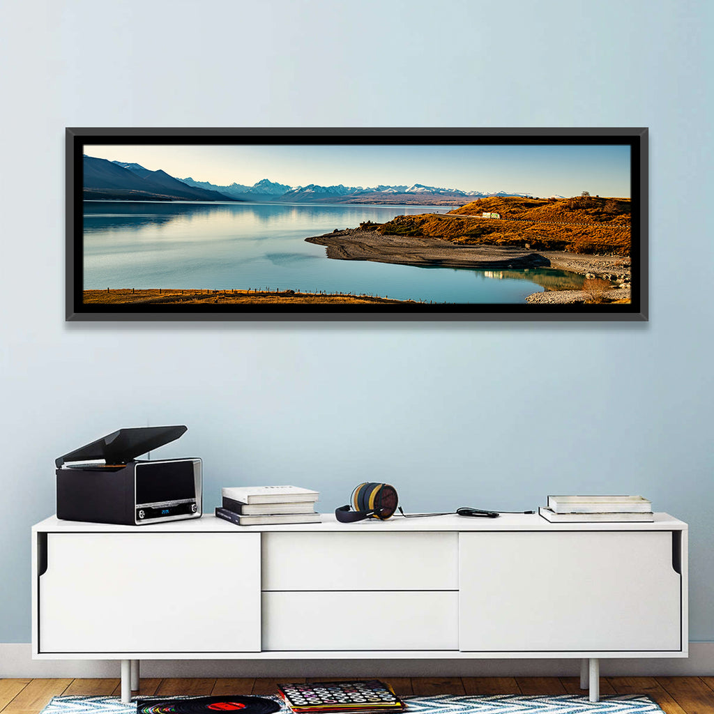 Lake Pukaki Golden Hour with Mount Cook Wall Art