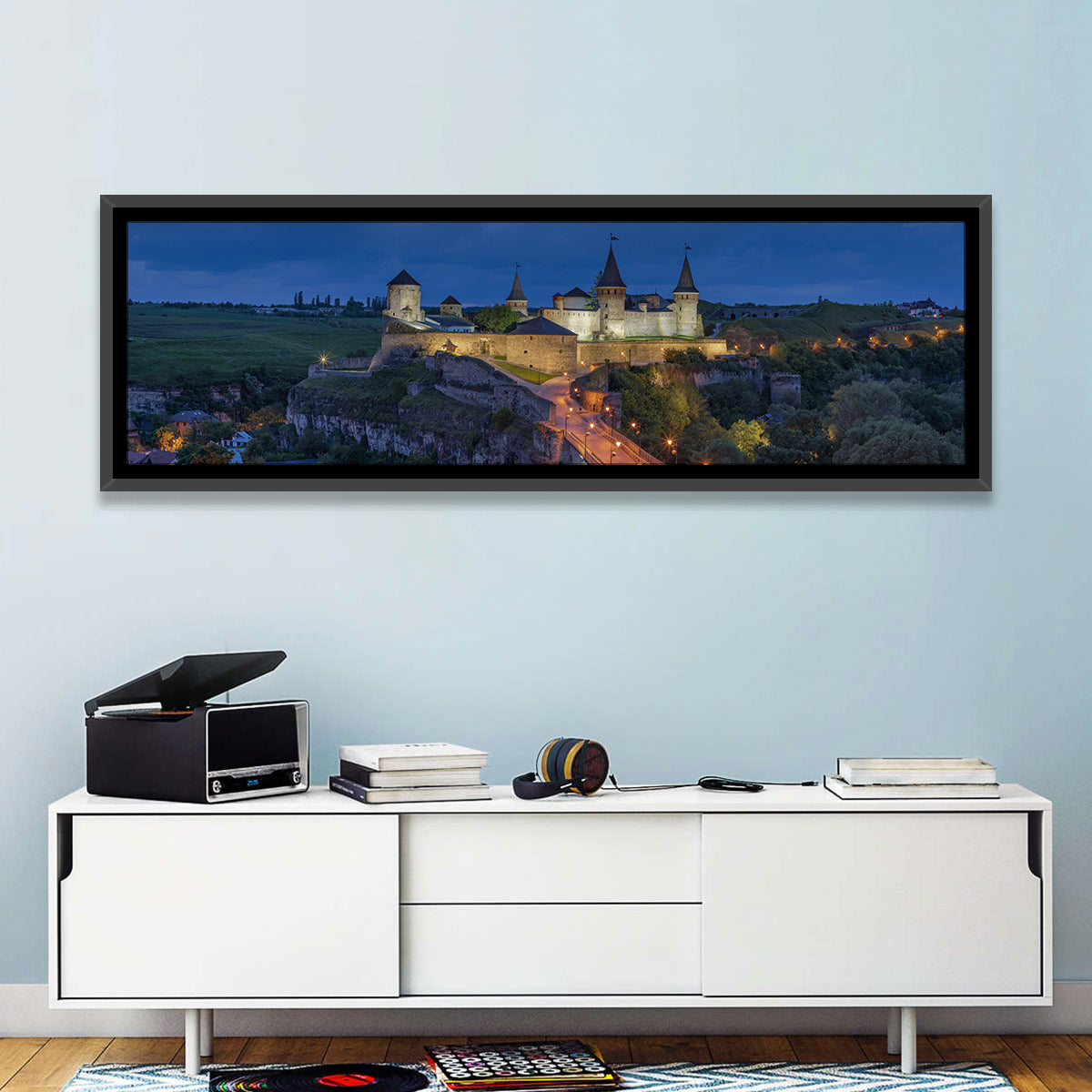 Kamianets-podilskyi Fortress at Dusk Wall Art