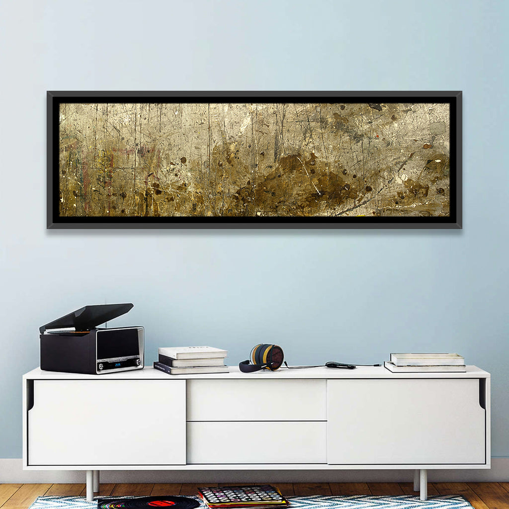 Gold Leaf Workbench Texture Abstract Wall Art