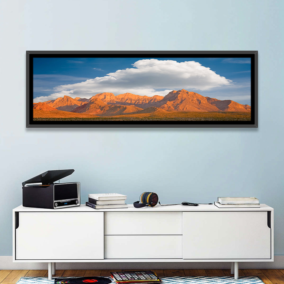 Red Rock Canyon Iii Wall Art in a room, panoramic
