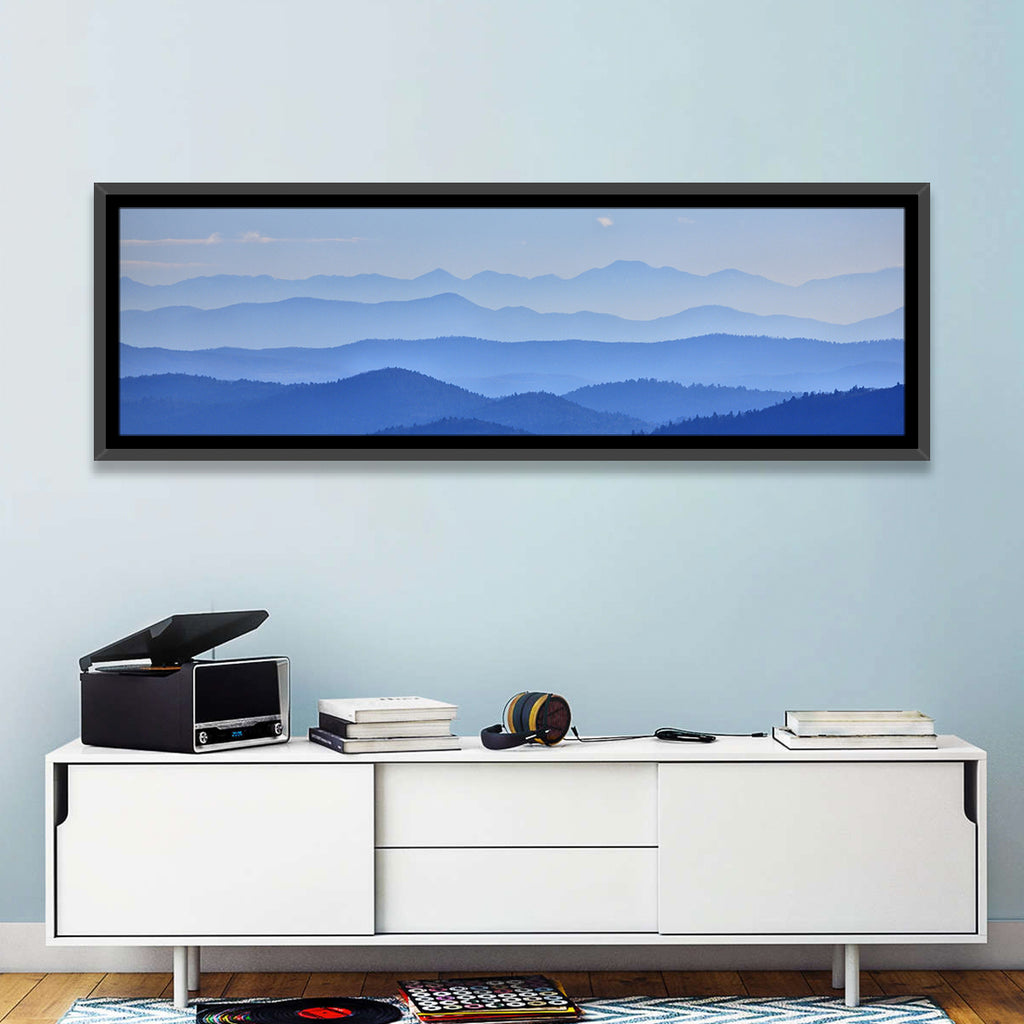Misty Blue Mountain Valley Wall Art