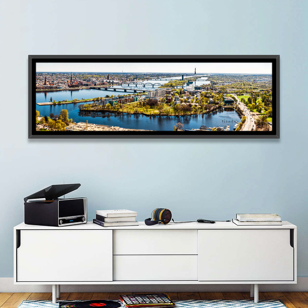 Riga Daugava River View Wall Art