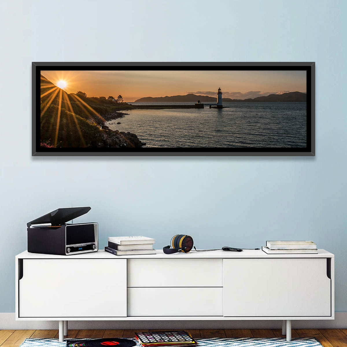 Dunollie Lighthouse Golden Hour Wall Art