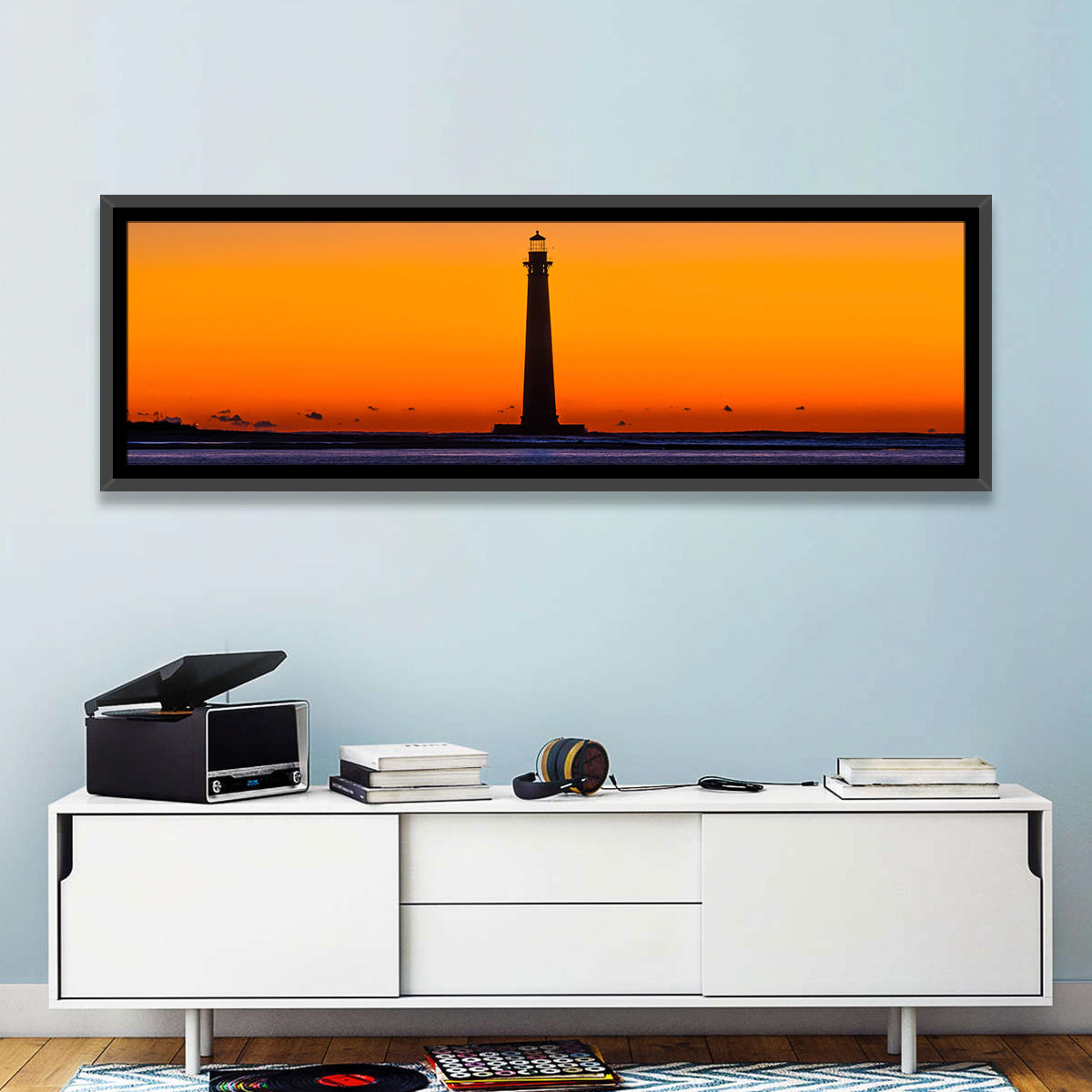 Lighthouse Sunset Wall Art